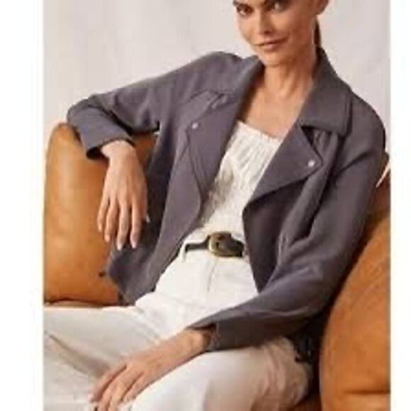 Anthropologie Marrakech Gray Moto Jacket Size Small - Picture 1 of 6